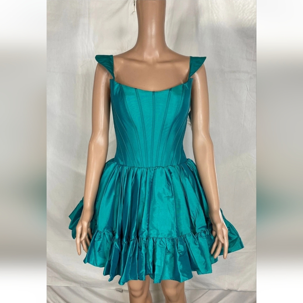Sherri Hill Teal Mini Dress